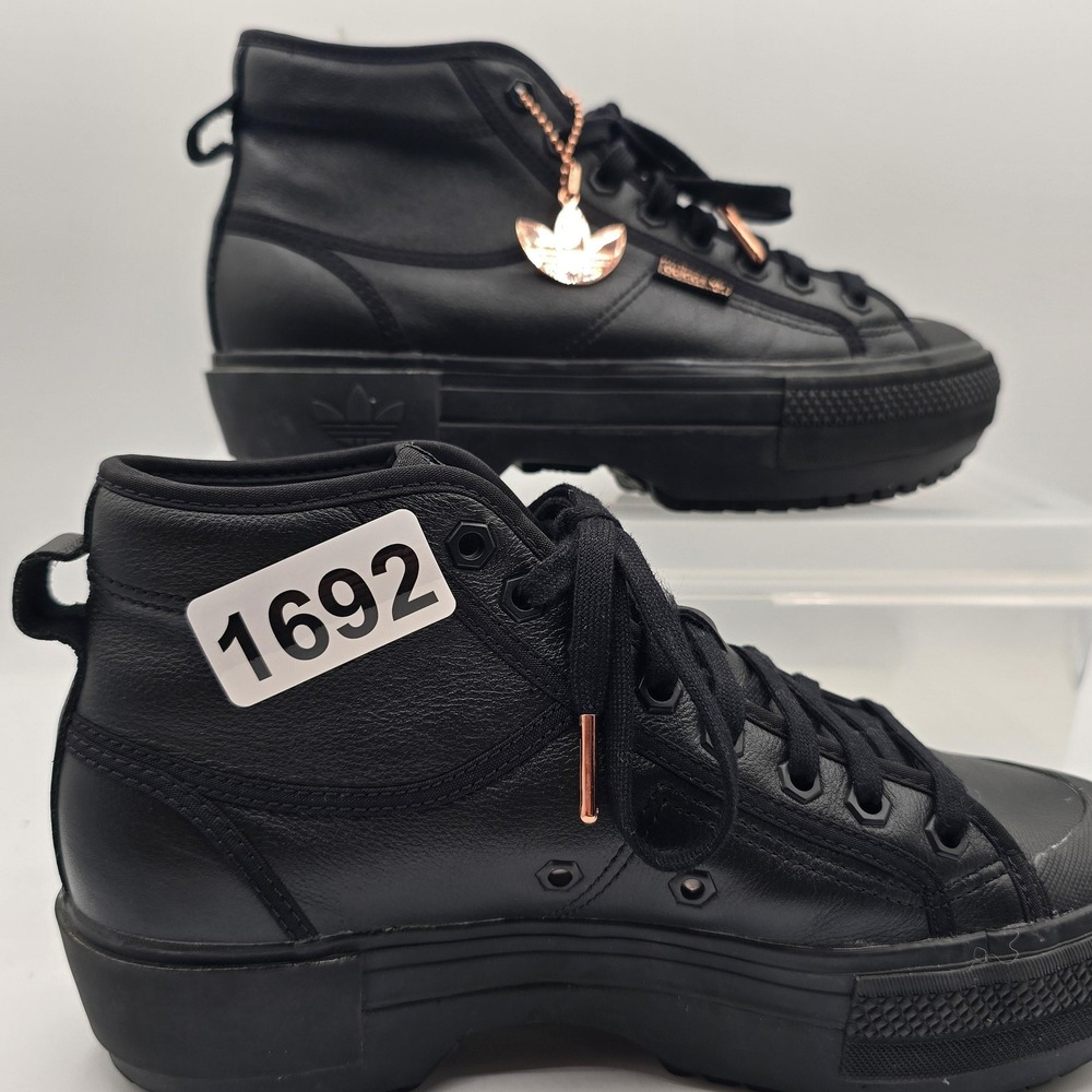 Adidas ๐ค Nizza Trek ๐ค Platform Sneakers Womens 8.5 Genuine Leather - Picture 14 of 16